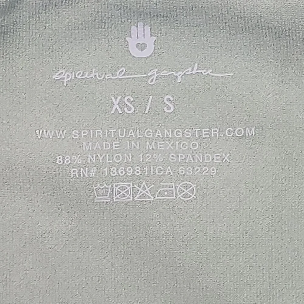 Spiritual Gangster Good Karma Seamless Maternity Unitard Women's XS/S Sage Green - Picture 3 of 14